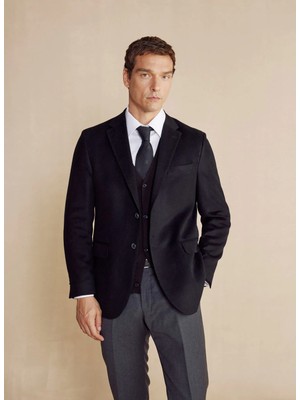 Brooks Brothers Slim Fit Siyah Erkek Ceket BBFW25MBL018