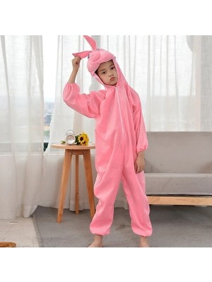 Alvo Store Buğz Çocuk Tavşan Kostümü Pembe Renk 6-7 Yaş 120 cm - Buğz
