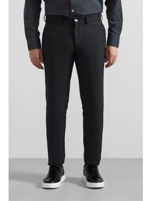 Süvari Siyah Slim Klasik Pantolon