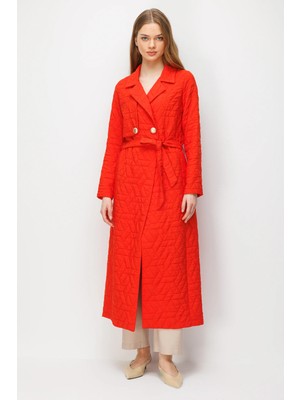 Esswaap Kapitone Dokulu Trenç  Oranj