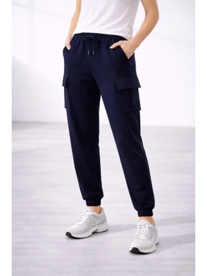 Tex Nova Jogger Eşofman Altı Rahat Kalıp, Kargo Cepli, Lastikli Paça, Günlük Spor Pantolon - Lacivert