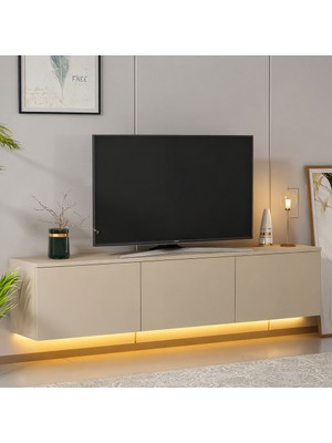 Betroya Vesta Ledli Tv Ünitesi – Işıklı Ledli Kapaklı Tv Ünitesi
