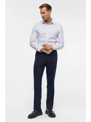 Süvari Lacivert Regular Düz Casual Pantolon