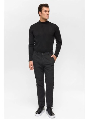 Süvari Siyah Regular Casual Pantolon
