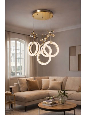 Crystal Butterfly Modern 4 Lü Sarkıt Avize