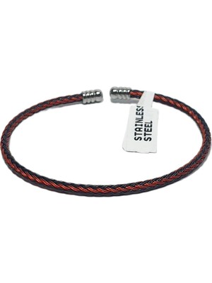 JTSS26BLK1724 Paslanmaz Çelik Bilezik Janti Bileklik