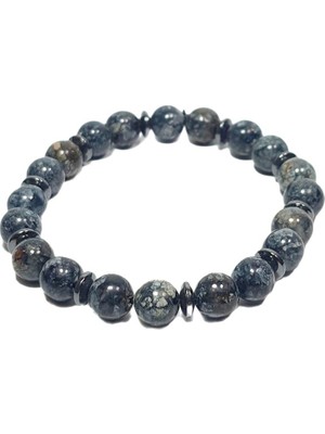 JTSS26BLK1743 Ceyt ve Hematit Doğaltaş Janti Bileklik