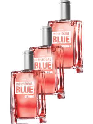 Avon Individual Blue Strong Erkek Parfüm Edt 100 Ml. Üçlü Paket
