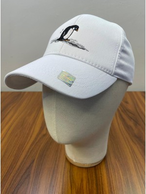 Hamze Penguen Nakışlı Pamuklu Kumaş Unisex Cap Şapka