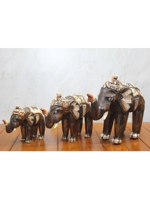 LTG Nova Ahşap 3'lü Fil Seti