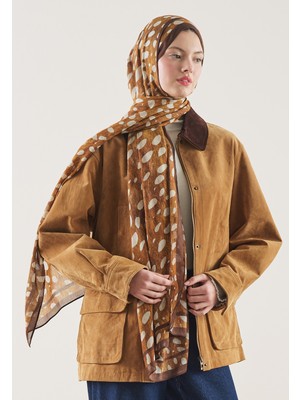 Fresh Wıld Fawn Desen Rami Şal Camel