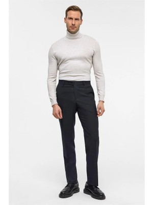 Süvari Siyah Düz Casual Pantolon