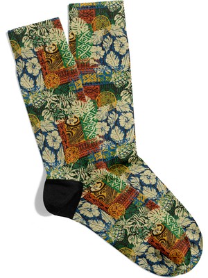 Tropikal Orman ve Hawaii Esintili Yazlık Soket Çorap