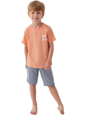 Arnetta Erkek Çocuk Turuncu Pijama Takımı 3671-G