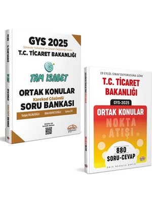 Editör Yayınları 2025 Gys Ticaret Bakanlığı Ortak Konular Tam Isabet Soru Bankası ve 880 Nokta Atışı Soru Cevap Seti