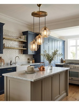 D-Light Kumru 3'lü Avize Eskitme