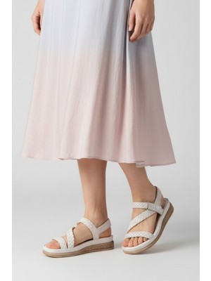 Mammamia D26YS-2965 Kadın Deri Sandalet