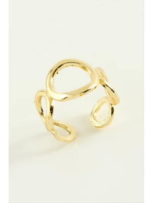 Zero Land Ozdestor Halka Metal Yüzük-Sarı