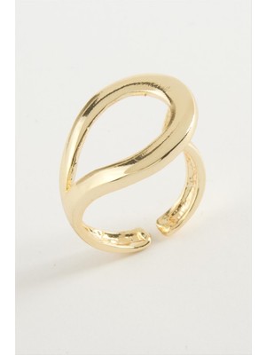 Zero Land Ozdestor Oval Metal Yüzük-Gümüş Rengi