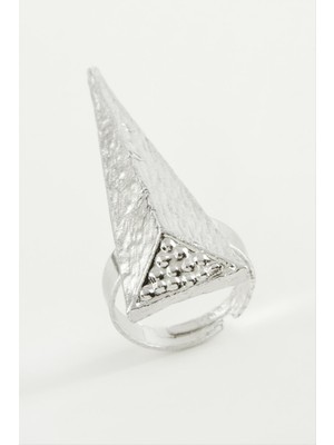 Zero Land Ozdestor Piramit Metal Yüzük-Sarı