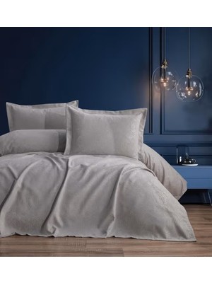 Bella Home Aren Nakışlı 3 Parça Çift Kişilik Pike Yatak Örtüsü Takımı %100 Organik Pamuk - Yeni Renkler