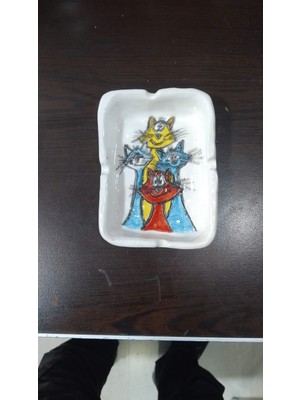 Es Dekor 8X11 cm Küçük Küllük Seramik El Yapımı 1 Adet