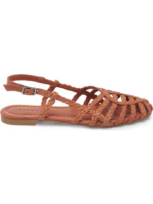 Tergan Taba Hakiki Deri Kadın Sandalet - K25Y1SN67954-A29