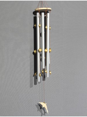 VeraGlobe Buğz Boncuklu Metal Rüzgar Çanı Model 2