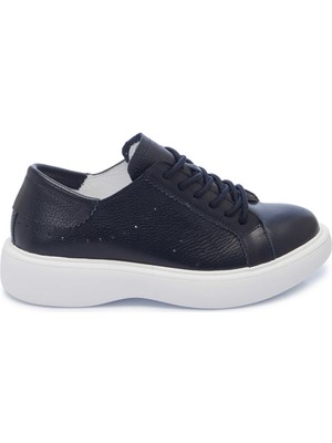 Tergan Lacivert Hakiki Deri Kadın Sneaker - K25I1AY67997-A31