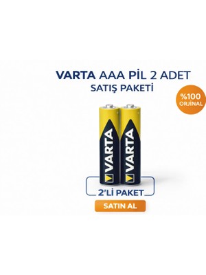 VeraGlobe Buğz Marka Aaa Ince Kalem Pil 1.5V Super Heavy Duty R03 Çinko Karbon 2li 1 Paket