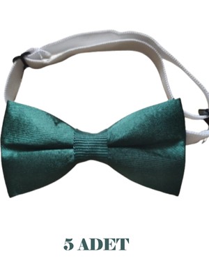 23 Nisan Doğum Günü ve Özel Günler Için Ayarlanabilir Lastikli Çocuk Saten Papyon 5\'li Set 0-14 Yaş