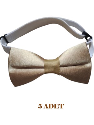 23 Nisan Doğum Günü ve Özel Günler Için Ayarlanabilir Lastikli Çocuk Saten Papyon 5\'li Set 0-14 Yaş