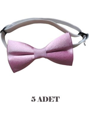 23 Nisan Doğum Günü ve Özel Günler Için Ayarlanabilir Lastikli Çocuk Saten Papyon 5\'li Set 0-14 Yaş