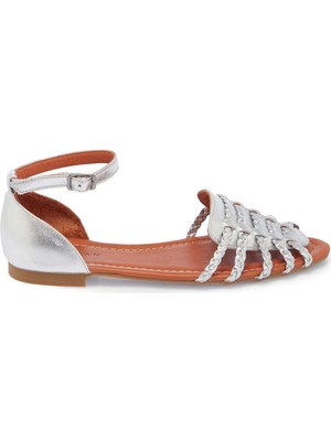 Tergan Lame Hakiki Deri Kadın Sandalet - K25Y1SN67955-L9L