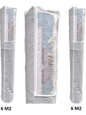 VeraGlobe Buğz Halı Hurcu 2li Set Halı Hurcu Pencereli Halı Hurcu 6 M2 x 2