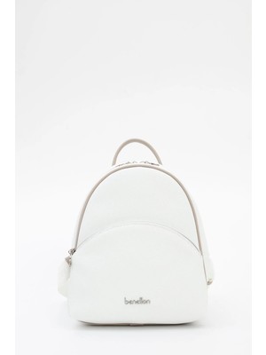 United Colors Of Benetton Kadın Sırt Çantası Beyaz-Taş BNT1824