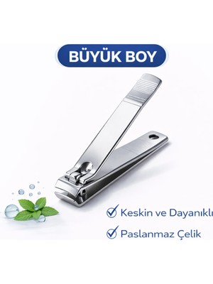 VeraGlobe Buğz Ima Büyük Boy Tırnak Makası Profesyonel Nail Clipper 1 Adet