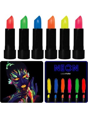 VeraGlobe Buğz Glowpaint 6’lı Neon Boya – Uv Işıkta Parlayan Makyaj Seti