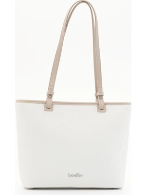 United Colors Of Benetton Benetton Kadın Kol Çantası Beyaz-Taş BNT1822