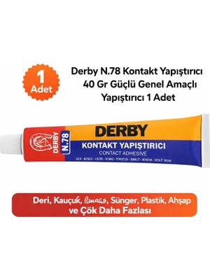 VeraGlobe Buğz Derby N.78 Kontakt Yapıştırıcı 40 gr Güçlü Genel Amaçlı Yapıştırıcı 1 Adet