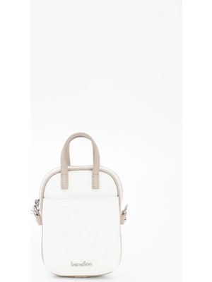 United Colors Of Benetton Kadın Kol Çantası Beyaz-Taş BNT1826