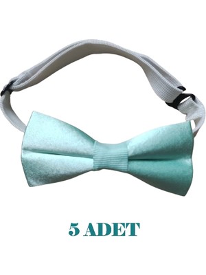 23 Nisan Doğum Günü ve Özel Günler Için Ayarlanabilir Lastikli Çocuk Saten Papyon 5\'li Set 0-14 Yaş