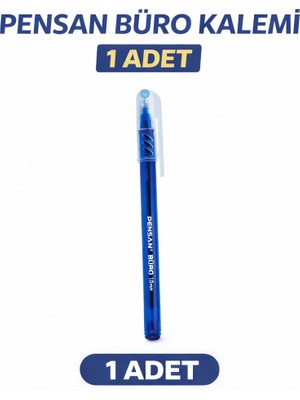 VeraGlobe Buğz Pensan Büro Tükenmez Kalem 1.0 mm Mavi 1 Adet