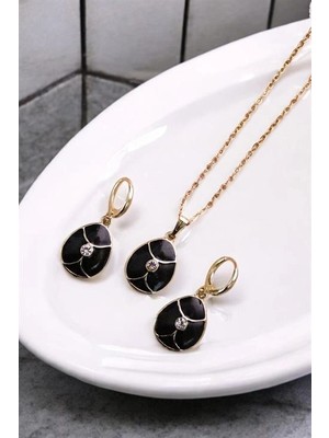 twingold Özel Tasarımlı Kolye Küpe Takım Seti