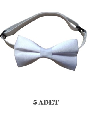 23 Nisan Doğum Günü ve Özel Günler Için Ayarlanabilir Lastikli Çocuk Saten Papyon 5\'li Set 0-14 Yaş