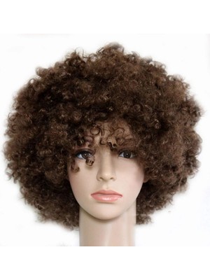 VeraGlobe Buğz Kahverengi Bonus Peruk Saç