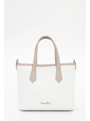 United Colors Of Benetton Kadın Kol Çantası Beyaz-Taş BNT1835