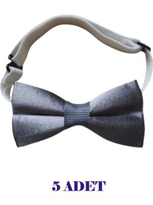 23 Nisan Doğum Günü ve Özel Günler Için Ayarlanabilir Lastikli Çocuk Saten Papyon 5\'li Set 0-14 Yaş