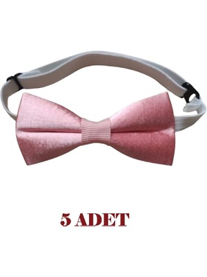 23 Nisan Doğum Günü ve Özel Günler Için Ayarlanabilir Lastikli Çocuk Saten Papyon 5\'li Set 0-14 Yaş