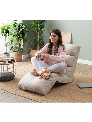 Pafu Fuwa Fonksiyonel Mekanizmalı Oyuncu Koltuğu - Keten Krem